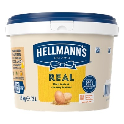 Hellmann's Real Mayonnaise 2L (Nyhed 1. maj) - Den helt rigtige mayonnaise til ethvert professionelt køkken