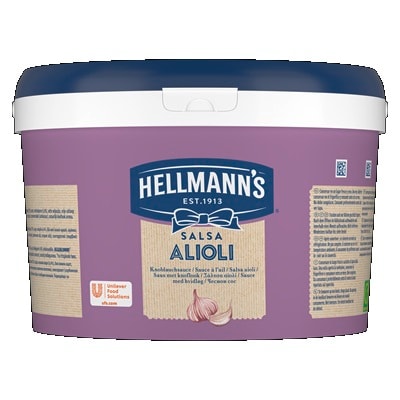 Hellmanns Aioli 2,7 kg - Ideel i både kolde og varme retter