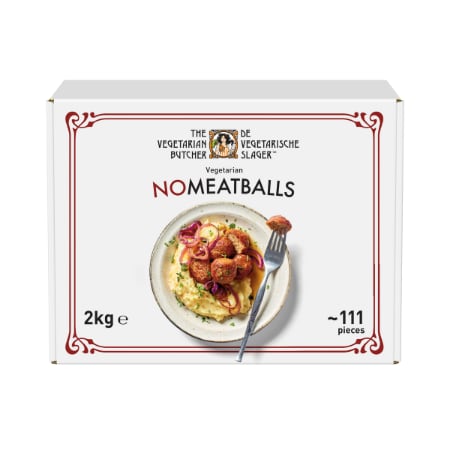 The Vegetarian Butcher NoMeatballs​, 2 kg - Gør dine foretrukne kødretter tilgængelige for vegetarer eller veganere! Med The Vegetarian Butcher kan du hurtigt og nemt servere klassiske retter men med plantebaseret kød. Takket være vores unikke opskrifter giver vores produkter dig den samme mundfølelse og oplevelse som ved traditionelt kød. Er dybfrosne.