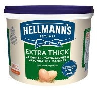 Hellmann´s Extra Thick Mayonnaise 5 kg - Hellmann's Extra Thick er en tyk mayonnaise med ekstra god funktionalitet