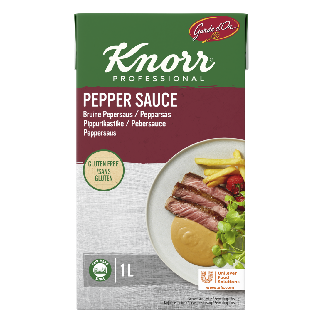 Knorr Pebersauce, serveringsklar 6 x 1 liter