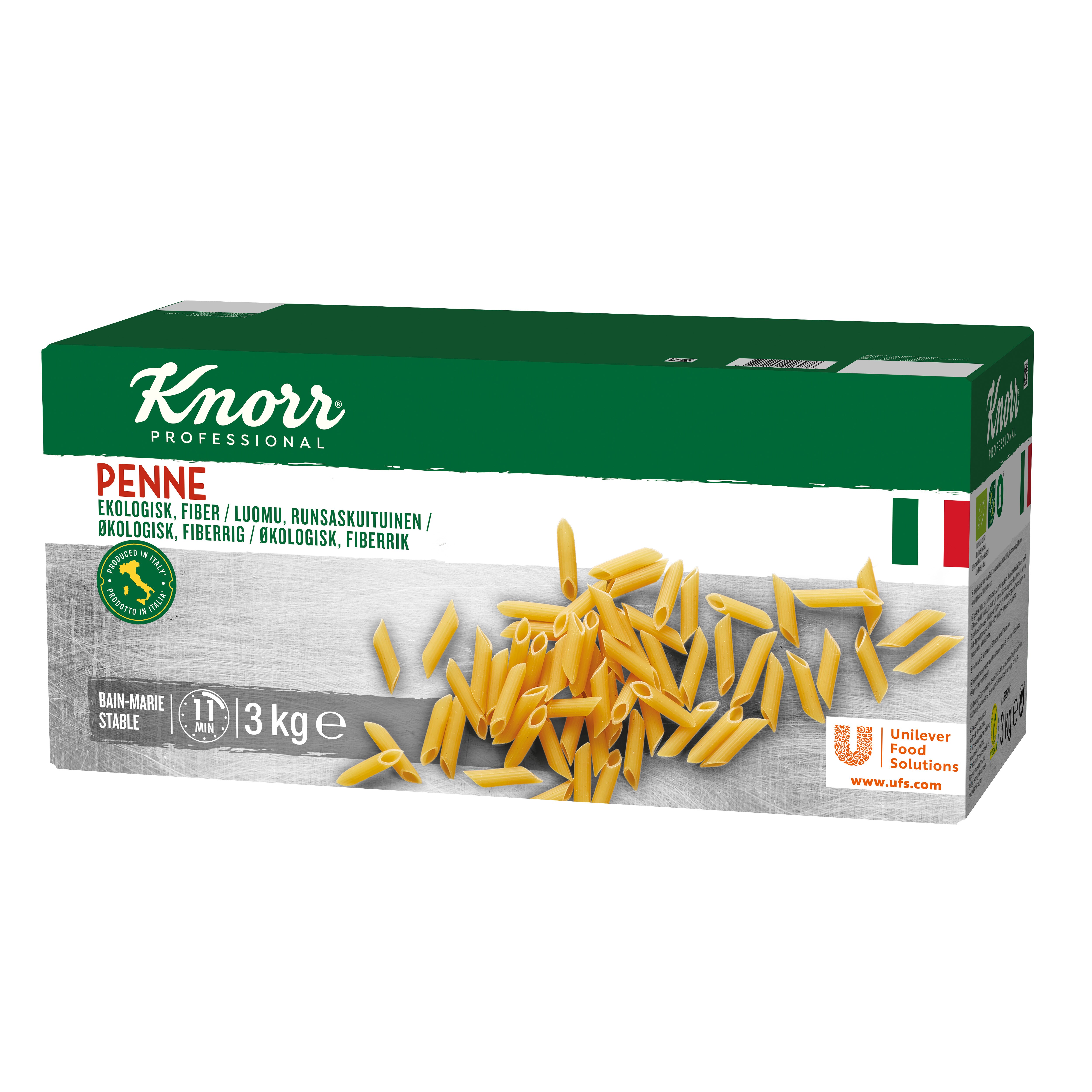 Knorr Penne, Økologisk pasta med økologiske havrefibre 3 kg - 