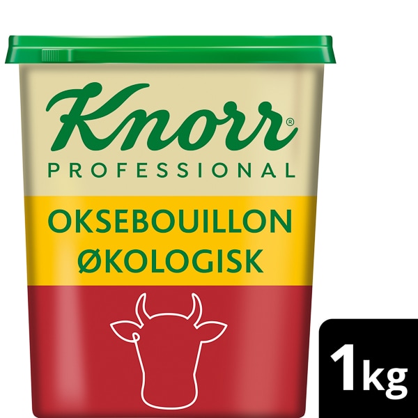 Knorr Økologisk Oksebouillon, lavsalt granulat 3 x 1 kg