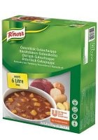 Knorr Østrigsk gullaschsuppe, 2x1,5 kg (giver 2x3 liter) - En smagfuld og mættende, østrigsk gullaschsuppe. Denne traditionelle oksekødssuppe får  sin fulde smag af tomater, kartofler, løg og krydderier.  Skal blot tilsættes 1,5 liter vand, varmes op og er klar til servering.