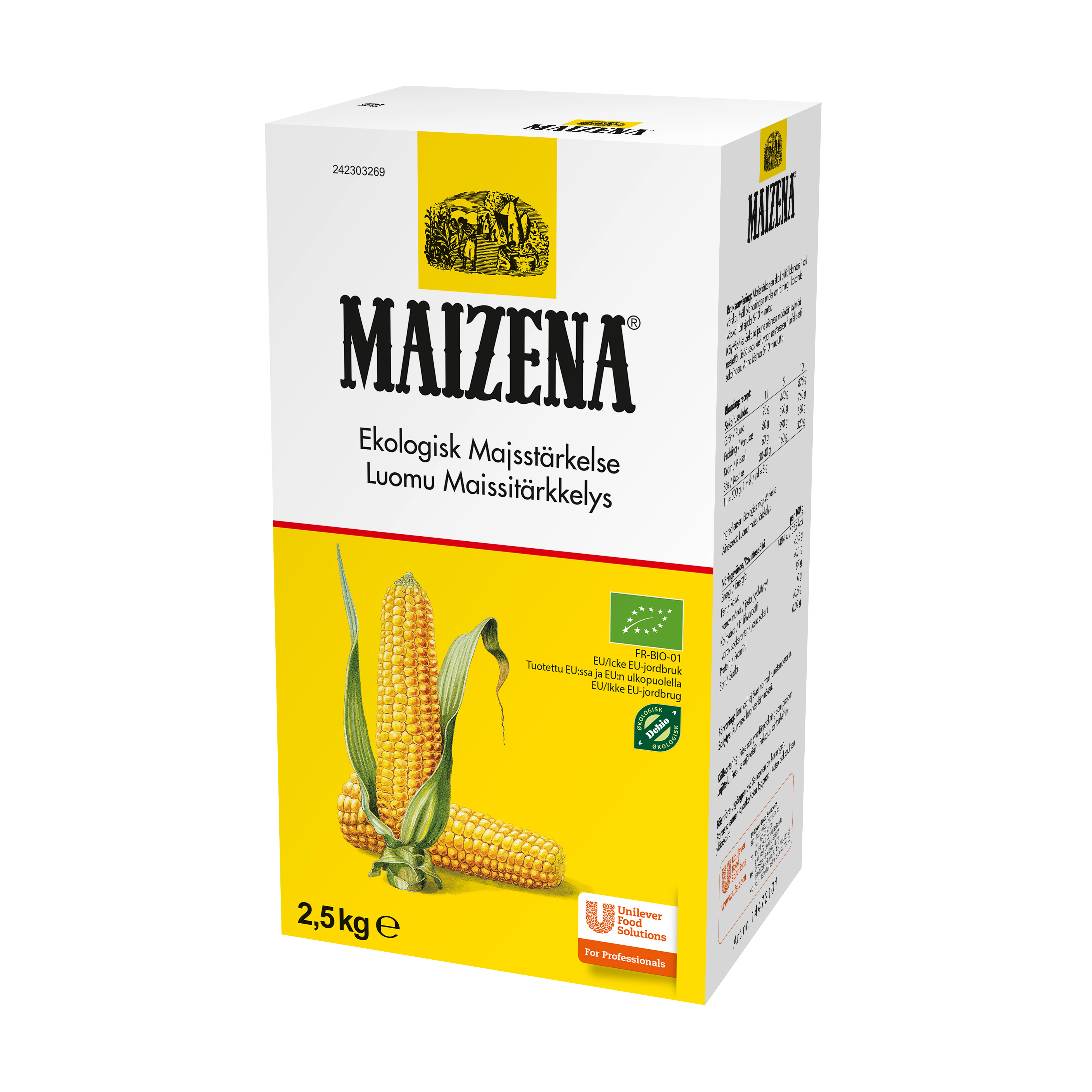 Maizena Økologisk majsstivelse 2,5 kg