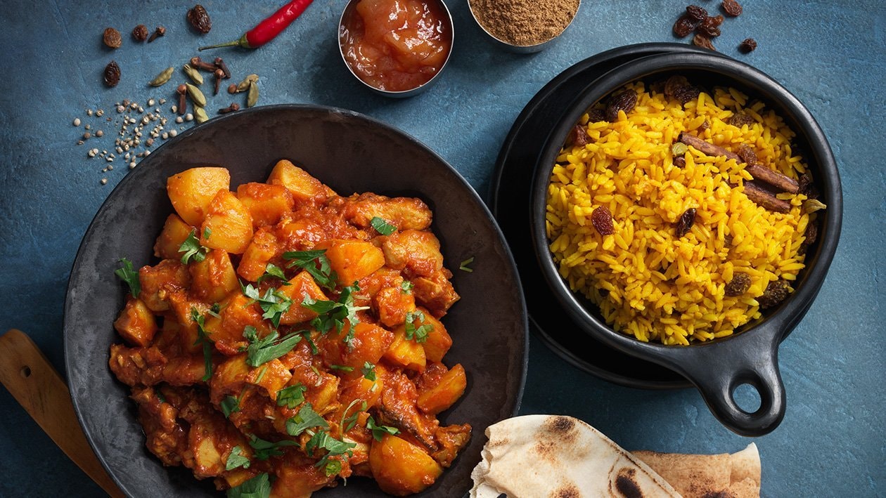 Cape malay karry kylling med gule ris – - Opskrift