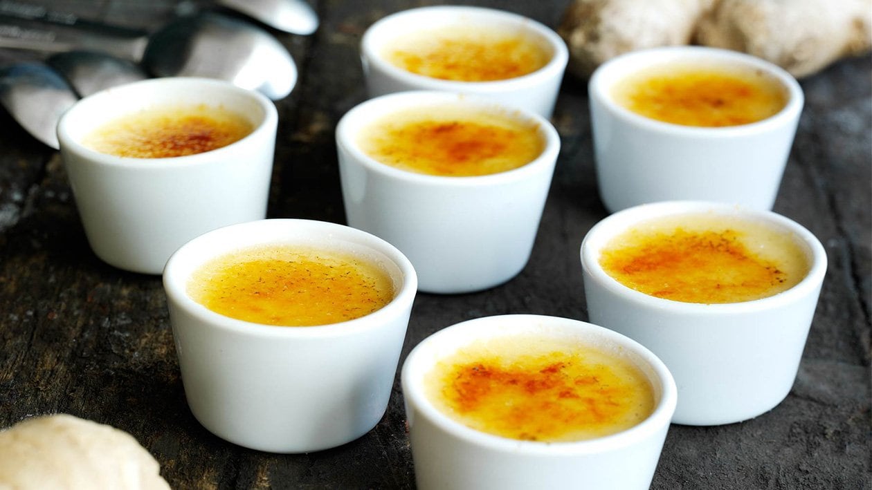 Ingefær-vanilje brulee