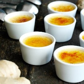 Ingefær-vanilje brulee