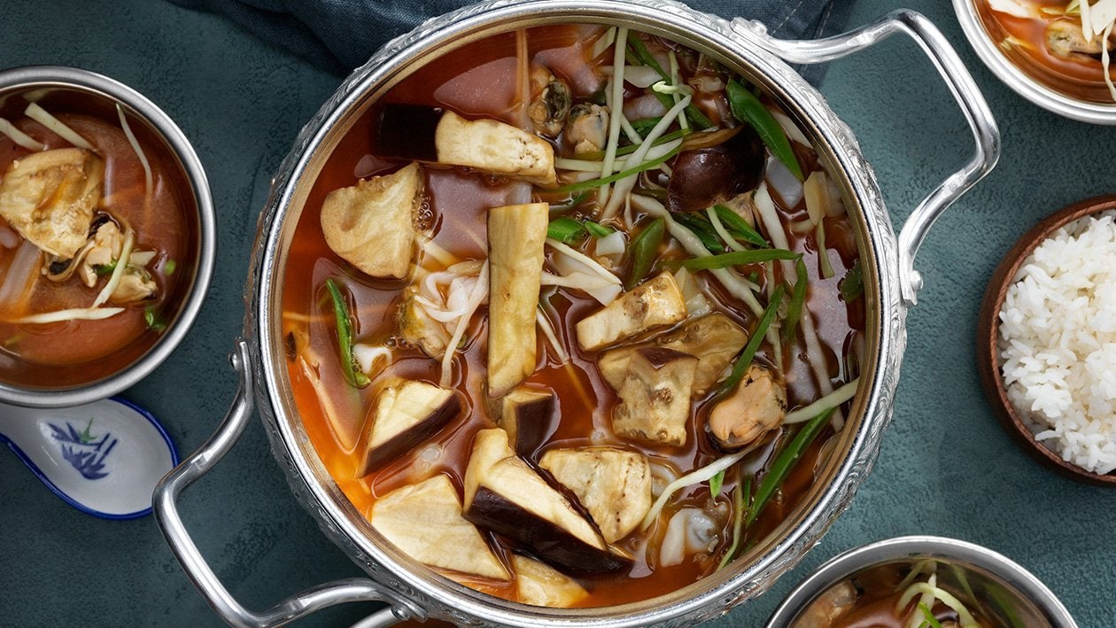 Rød thaicurry med skaldyr – - Opskrift