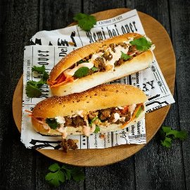 Baquette med hestebønne fyld Baquette med hestebønne fyld