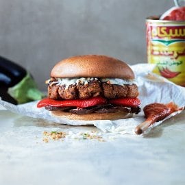 Tunesisk vegetarburger Tunesisk vegetarburger