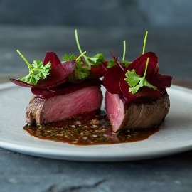 Oksemørbrad med rødbeder