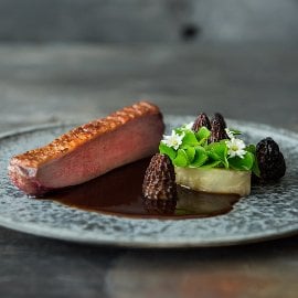 Stegt andebryst med morkler