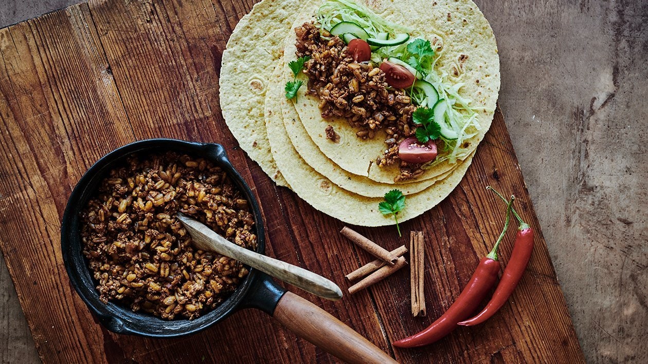 Tortillas med kylling og kamuthvede – - Opskrift