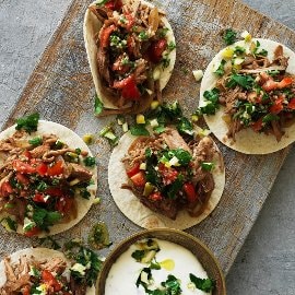 Baby shawarma med mynte og citrus dressing Baby shawarma med mynte og citrus dressing
