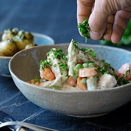 Kalvefrikassé Kalvefrikassé