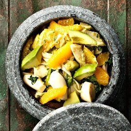 Palmitos e abacate salada - Appelsin, palmehjerte og avocadosalat Palmitos e abacate salada - Appelsin, palmehjerte og avocadosalat