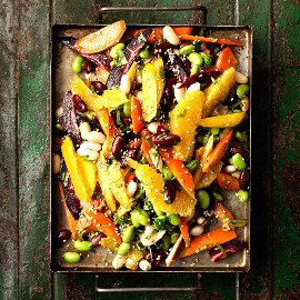 Salada de Feijao - Bønnesalat med gulerødder og koriander Salada de Feijao - Bønnesalat med gulerødder og koriander