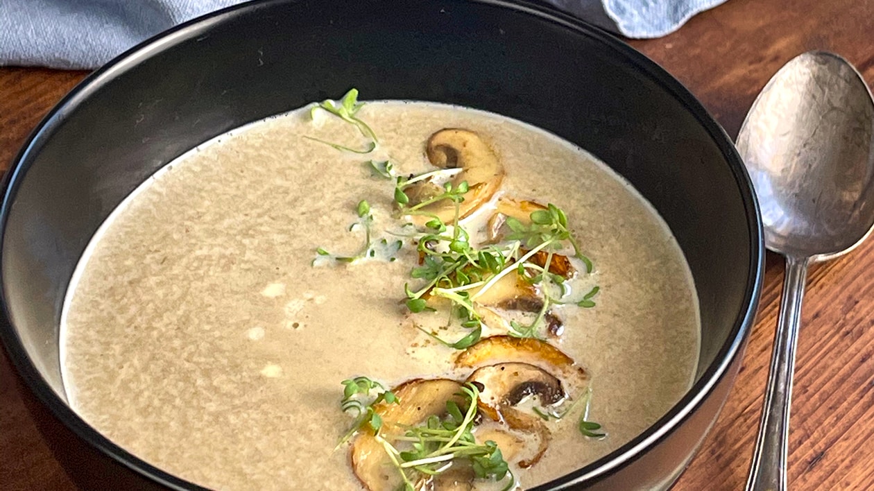 Ristet champignonsuppe – - Opskrift