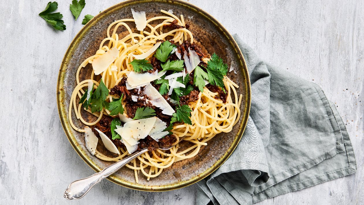 Bolognaise á la vegetariana – - Opskrift