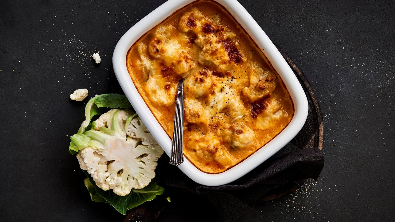 Bøffelgratin med blomkål – - Opskrift