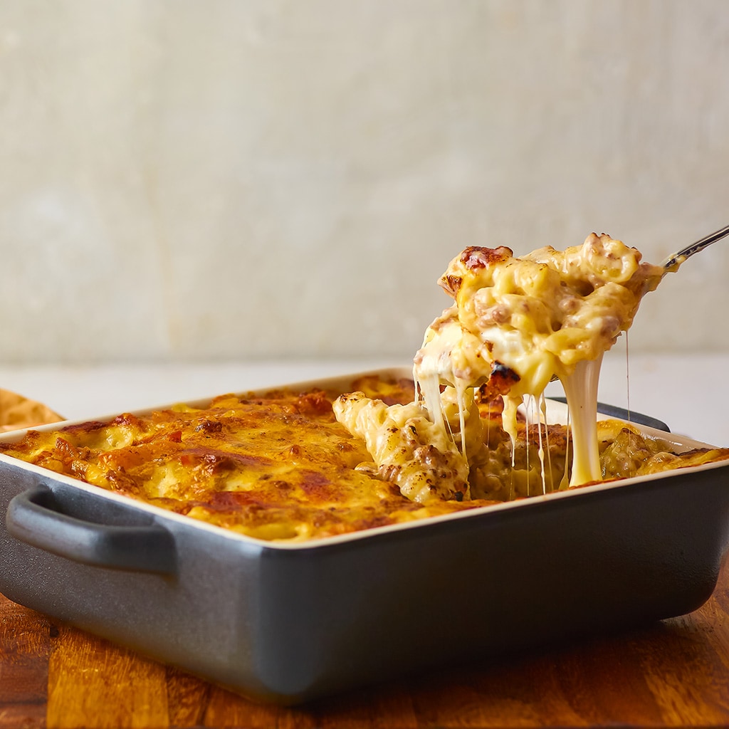Meaty mac & cheese  Meaty mac & cheese