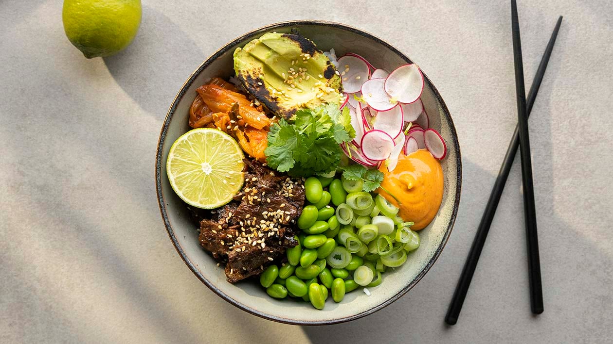 Poke Bowl med NoBeef Slices – - Opskrift
