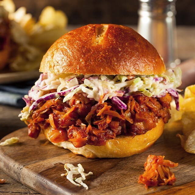 Pulled jackfruit i stedet for pulled pork Pulled jackfruit i stedet for pulled pork