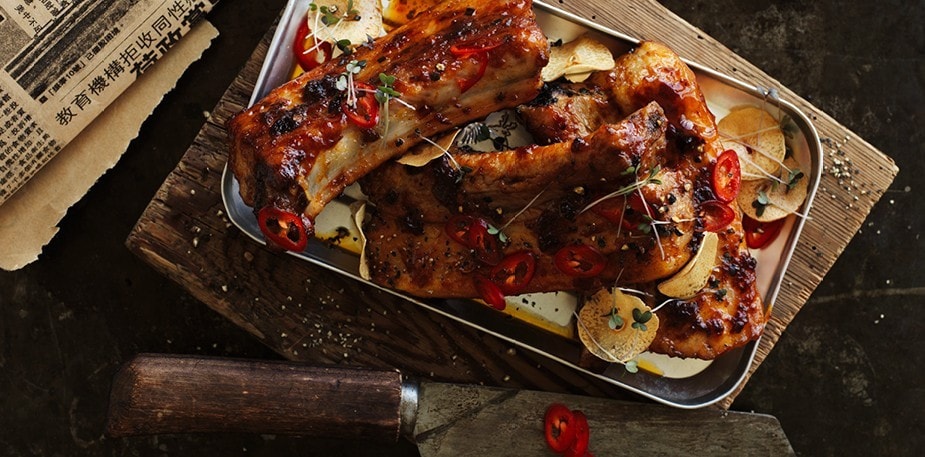 Chilimarinerade  revbensspjäll Chilimarinerade  revbensspjäll