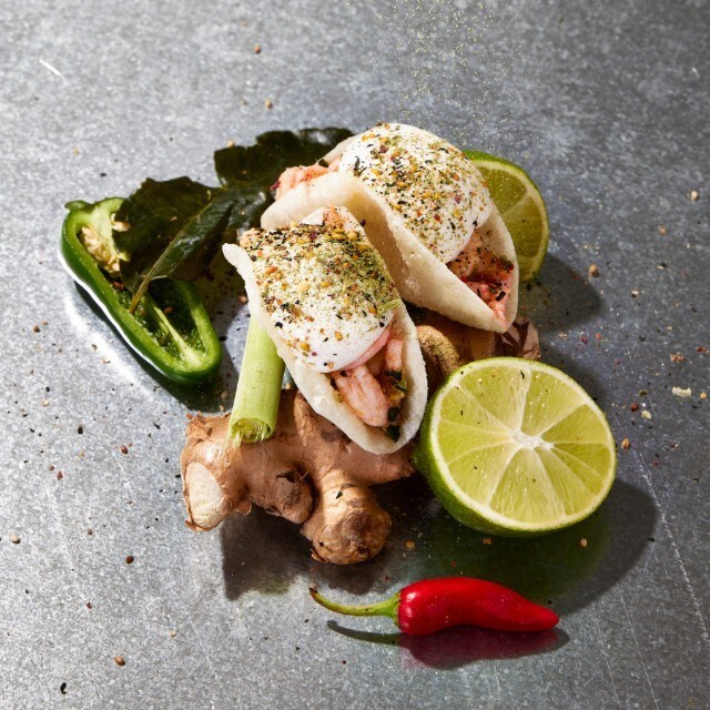 Asian Skagen Gyoza Tacos