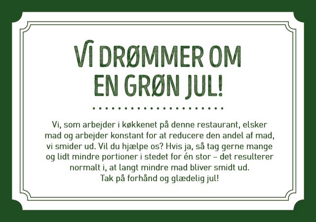 Vi drømmer om en grøn jul! Vi drømmer om en grøn jul!